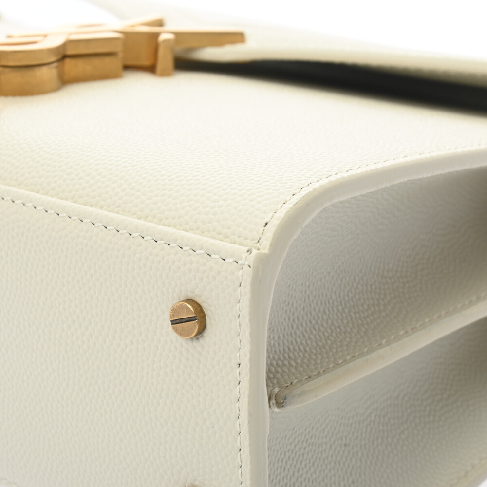 SAINT LAURENT Cassandra Shoulder Bag White Leather - Picture 7 of 11